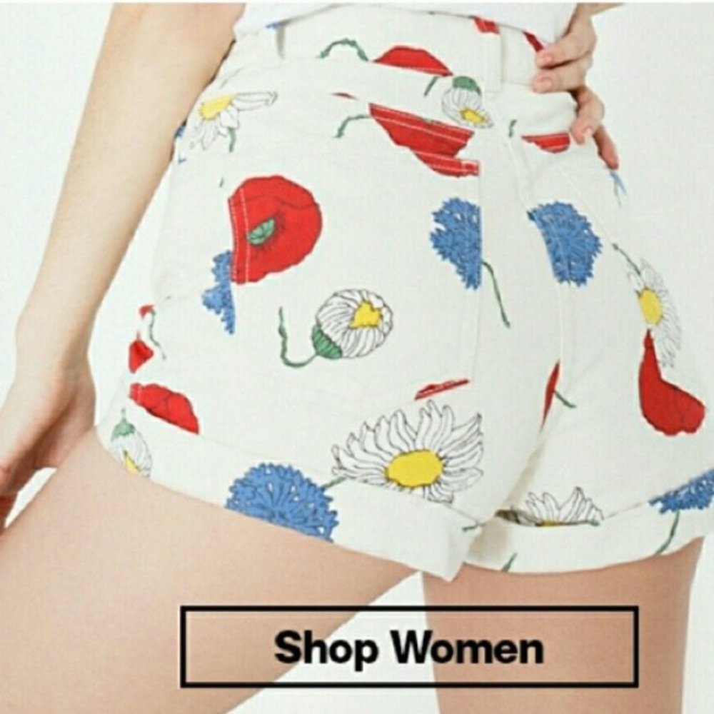 American Apparel Poppy Denim High Waisted Shorts